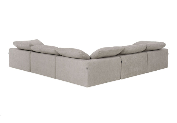 Divani Casa Corinth Modern Gray Fabric Sectional Sofa With 3 Power Recliners Model VGKM-KM.920-GRY