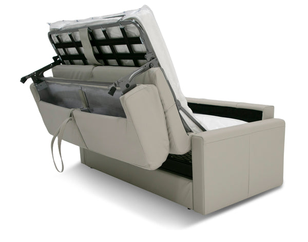 Lamod Italia Revers Italian Modern Light Grey Leather Full Sofa Bed Model VGDTREVERS-140-CENERE