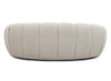 Yolonda Modern Curved Beige Fabric Loveseat