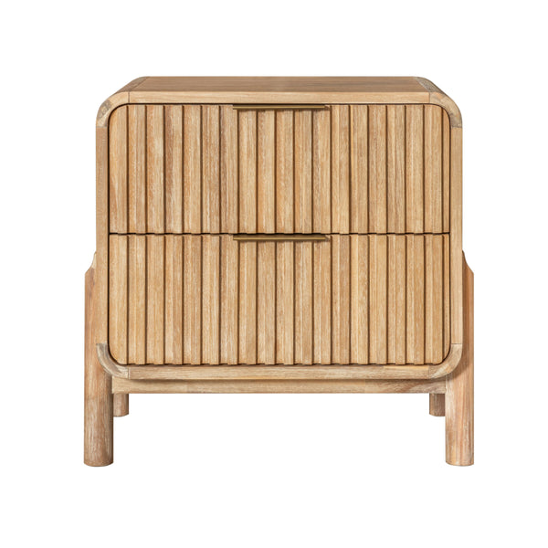 Mikala Modern Natural Oak Nightstand