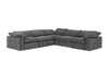 Divani Casa Corinth Modern Dark Gray Fabric Sectional Sofa With 3 Power Recliners Model VGKM-KM.920-CHAR