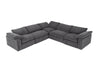 Divani Casa Corinth Modern Dark Gray Fabric Sectional Sofa With 3 Power Recliners Model VGKM-KM.920-CHAR