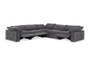 Divani Casa Corinth Modern Dark Gray Fabric Sectional Sofa With 3 Power Recliners Model VGKM-KM.920-CHAR
