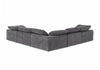 Divani Casa Corinth Modern Dark Gray Fabric Sectional Sofa With 3 Power Recliners Model VGKM-KM.920-CHAR
