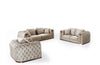 Divani Casa Dosie Transitional Beige Velvet Sofa Set Model VGBN-S-9368-SET-BGE