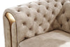 Divani Casa Dosie Transitional Beige Velvet Sofa Set Model VGBN-S-9368-SET-BGE