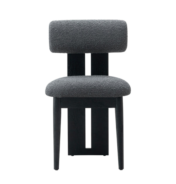 Modrest Skerrit Modern Grey Fabric & Black Oak Dining Chair (Set Of 2) Model VGMF-D1130-GRY
