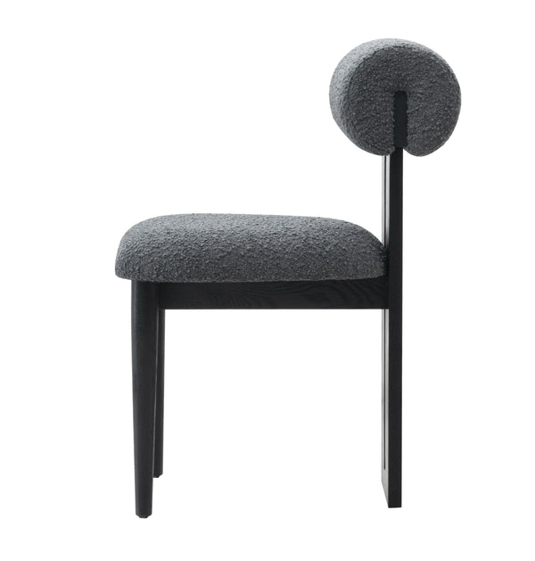 Modrest Skerrit Modern Grey Fabric & Black Oak Dining Chair (Set Of 2) Model VGMF-D1130-GRY