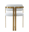 Modrest Feldon Modern White Fabric & Gold Dining Chair Model VGMF-D1122-WHT