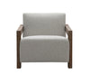 Modrest Rosen Modern Beige Fabric & Grey Oak Accent Chair Model VGMF-L3128-BGE