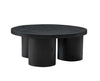Modrest Babson Modern Black Oak Round Coffee Table Model VGMF-V7152-BLK
