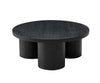 Modrest Babson Modern Black Oak Round Coffee Table Model VGMF-V7152-BLK