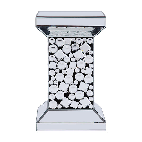 ACME Kachina Mirrored & Faux Gems End Table Model 81427