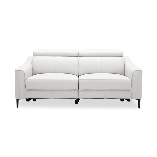 Divani Casa Eden Modern White Leather Loveseat With 2 Recliners Model VGKV-KM.5012-LOVE-WHT