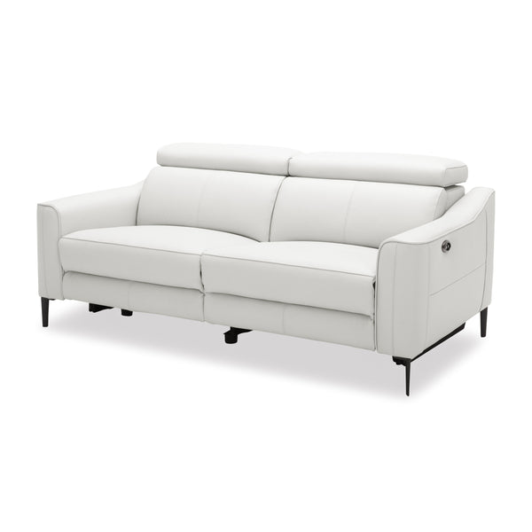 Divani Casa Eden Modern White Leather Sofa With 2 Recliners Model VGKV-KM.5012-SOFA-WHT