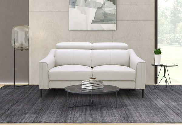 Divani Casa Eden Modern White Leather Loveseat With 2 Recliners Model VGKV-KM.5012-LOVE-WHT