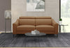 Eden Modern Camel Leather Sofa With 2 Recliners