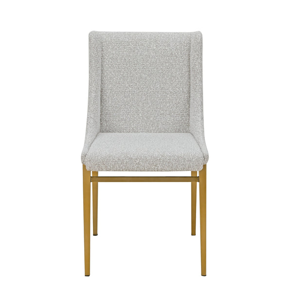 Modrest Mimi Modern Light Grey Fabric & Antique Brass Dining Chair (Set Of 2) Model VGGAGA-6544CH-BEI-4