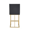 Frankie Modern Dark Grey Vegan Lether + Antique Brass Counter Stool