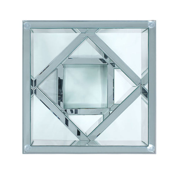 ACME Noralie Mirrored & Faux Diamonds End Table Model 81467