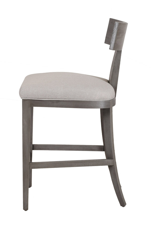 Modrest Fabien Mid Century Modern Beige Linen & Grey Wash Counter Chair Model VGRH-RHS-CZHT01-GRY