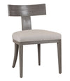Fabien Mid-Century Modern Beige Linen + Grey Wash Dining Chair (Set of 2)