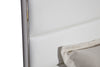 Modrest Cartier Modern White Vegan Leather & Stainless Steel Bed Model VGVC-BDA002-BED-WHT