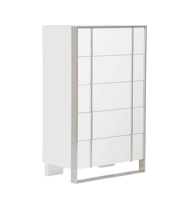 Cartier Modern White + Stainless Steel Chest