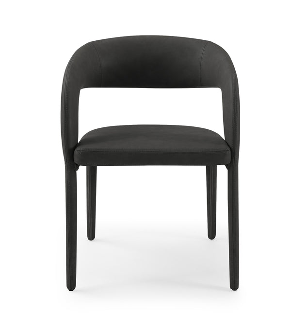 Modrest Faerron Modern Black Leatherette Dining Chair Model VGEUMC-7182CH-BLK