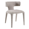 Saehee Modern Light Grey Fabric Dining Chair