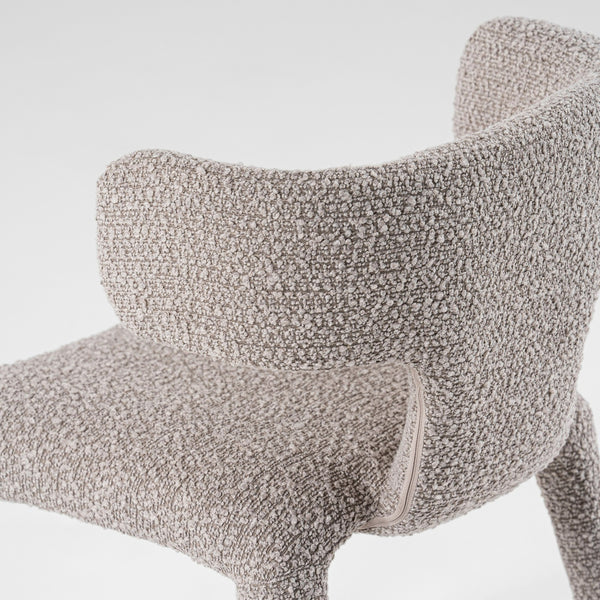 Saehee Modern Light Grey Fabric Dining Chair