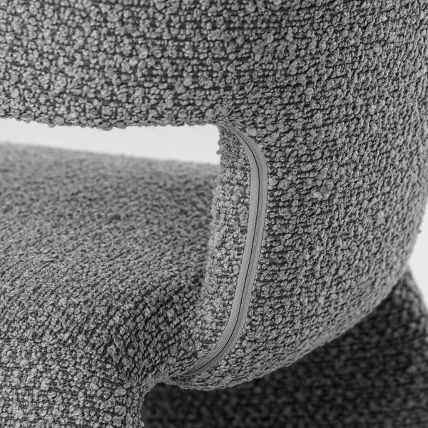 Bergman Modern Light Grey Fabric Dining Chair