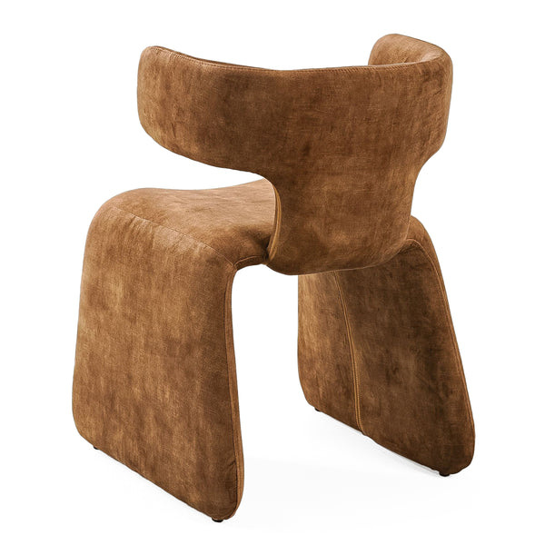 Bergman Modern Brown Velvet Dining Chair