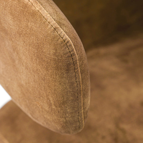 Bergman Modern Brown Velvet Dining Chair