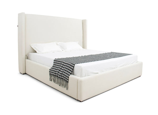Modrest Byrne Modern Off White Fabric Bed Model VGEVVG713-C-00
