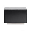 Modrest Concord Modern Black Marble & Black Ash & Aluminum Nightstand Model VGVC-N2301