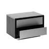Modrest Concord Modern Black Marble & Black Ash & Aluminum Nightstand Model VGVC-N2301