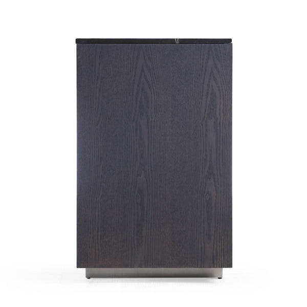 Modrest Concord Modern Grey Velvet & Black Marble & Black Ash & Aluminum Bedroom Set Model VGVC-BD2311-2301-SET