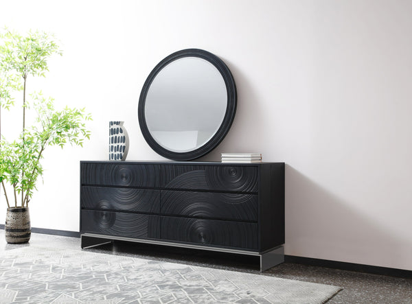 Lamod Cirque Modern Black Ash Bedroom Set Model VGVC-BD2368-SET-EK