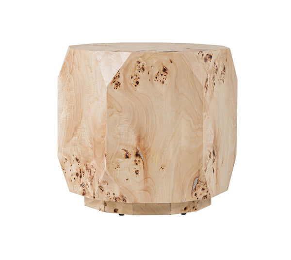 Modrest July Modern Mapa Burl Round End Table Model VGOD-LZ-226E-L-END