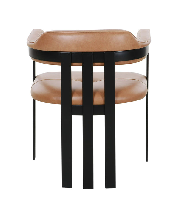 Modrest Hazen Modern Camel Leather & Black Iron Dining Chair Model VGOD-ZW-23151-CML