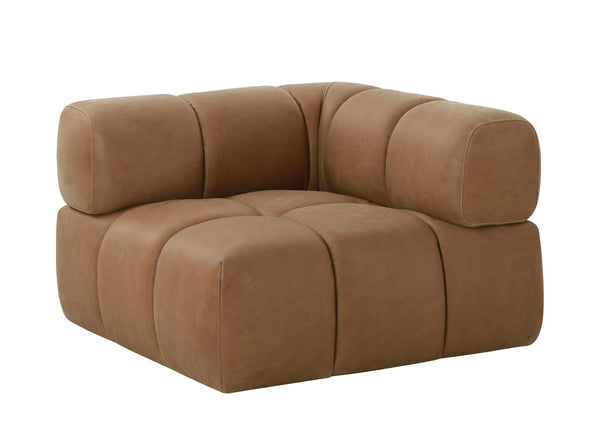 Divani Casa Everest Modern Brown Leather Modular Corner Sectional Seat Model VGOD-ZW-23118-CNR