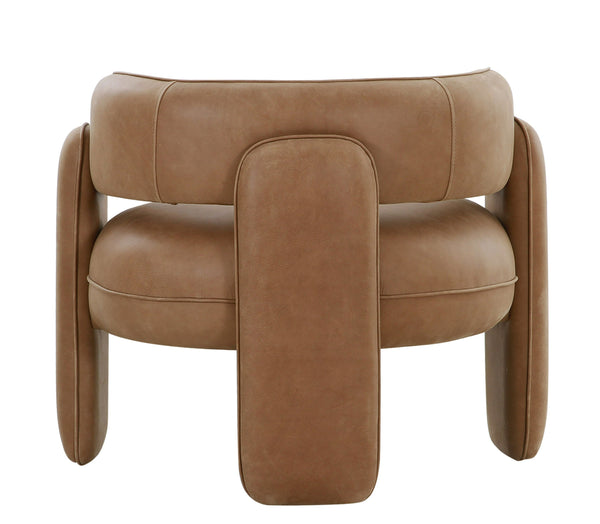 Modrest Tioga Modern Brown Leather Accent Chair Model VGOD-ZW-22072-BRN