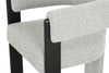 Modrest Kenmare Modern Light Grey Fabric & Black Dining Chair Model VGOD-DY-22149-LTGRY