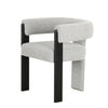 Modrest Kenmare Modern Light Grey Fabric & Black Dining Chair Model VGOD-DY-22149-LTGRY