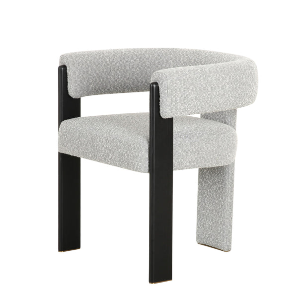 Modrest Kenmare Modern Light Grey Fabric & Black Dining Chair Model VGOD-DY-22149-LTGRY