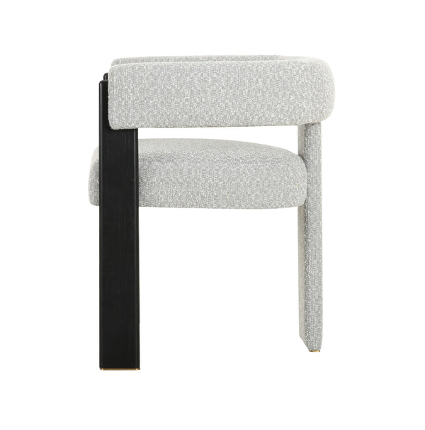 Modrest Kenmare Modern Light Grey Fabric & Black Dining Chair Model VGOD-DY-22149-LTGRY