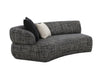 Divani Casa Lakota Modern Dark Grey Fabric Curved Sectional Sofa Model VGOD-ZW-23044-DKGRY