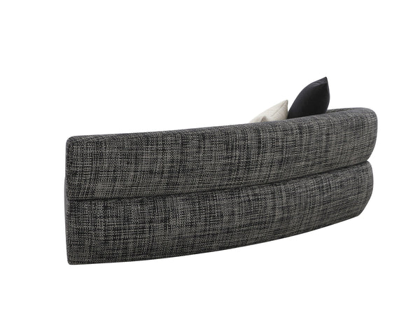 Divani Casa Lakota Modern Dark Grey Fabric Curved Sectional Sofa Model VGOD-ZW-23044-DKGRY