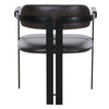 Aneta Modern Dark Brown Leather + Black Dining Chair